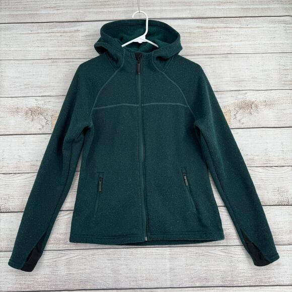 SmartWool Hudson Trail Full Zip Fleece Sweater Womens Medium Green - Picture 1 of 16